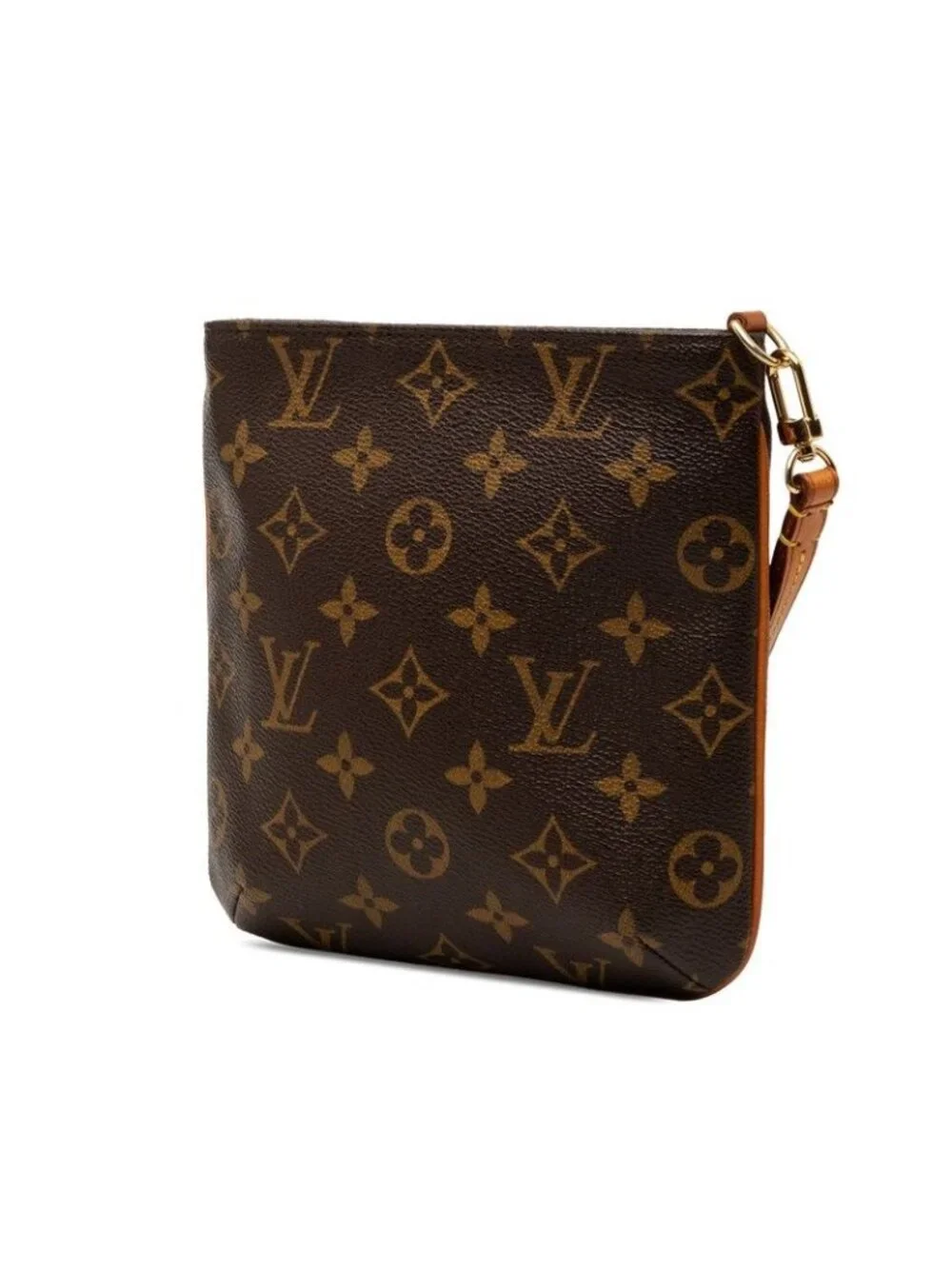 Louis Vuitton Monogram Partition Pouch Brown Leather